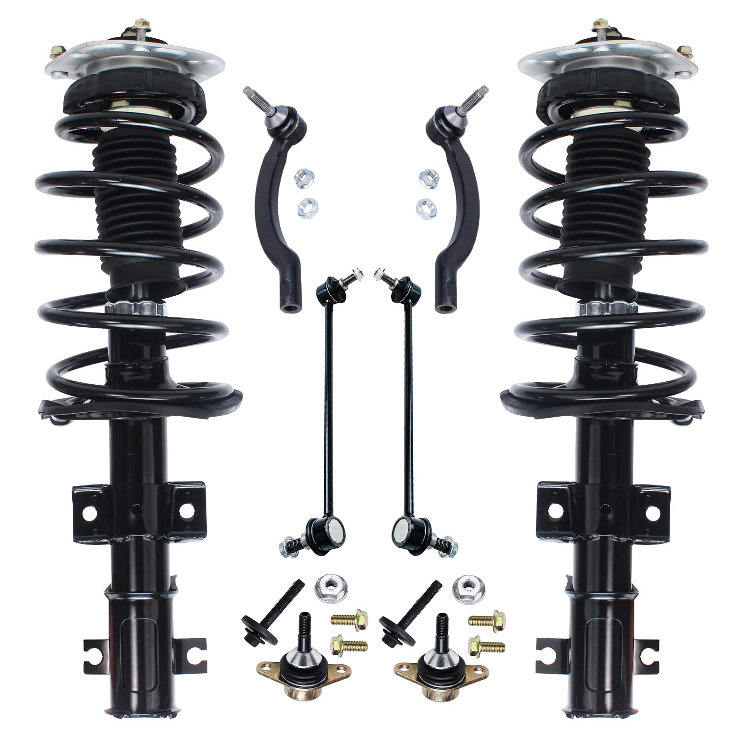 Detroit Axle - 8pc Front Suspension Kit for Volvo S60 S80 V70