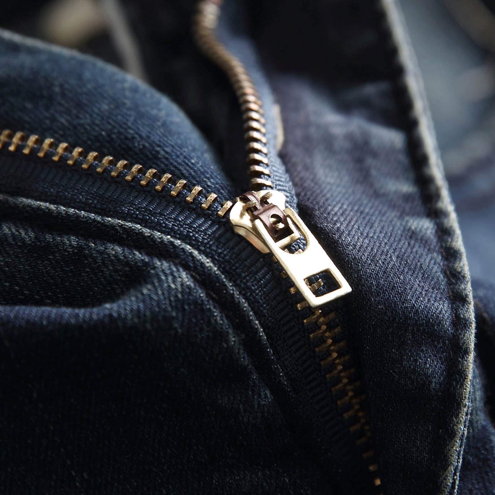 MILAX Jeans skinny da uomo Destroyed Ripped strappati, slim fit, stretch stretch con cerniera alla caviglia strappata per jeans da uomo