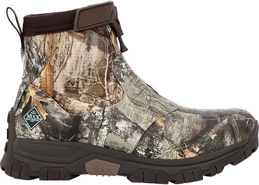 Muck Boot Mens Apex Mid Zip Camouflage Round Toe Pull On Casual Boots Ankle - Brown