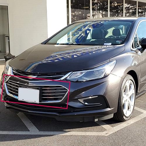 Miniatura 9 de CHEDA Parrilla de malla de capó cromada delantera, compatible con Chevy Cruze 2016-2018, rejilla de parachoques inferior