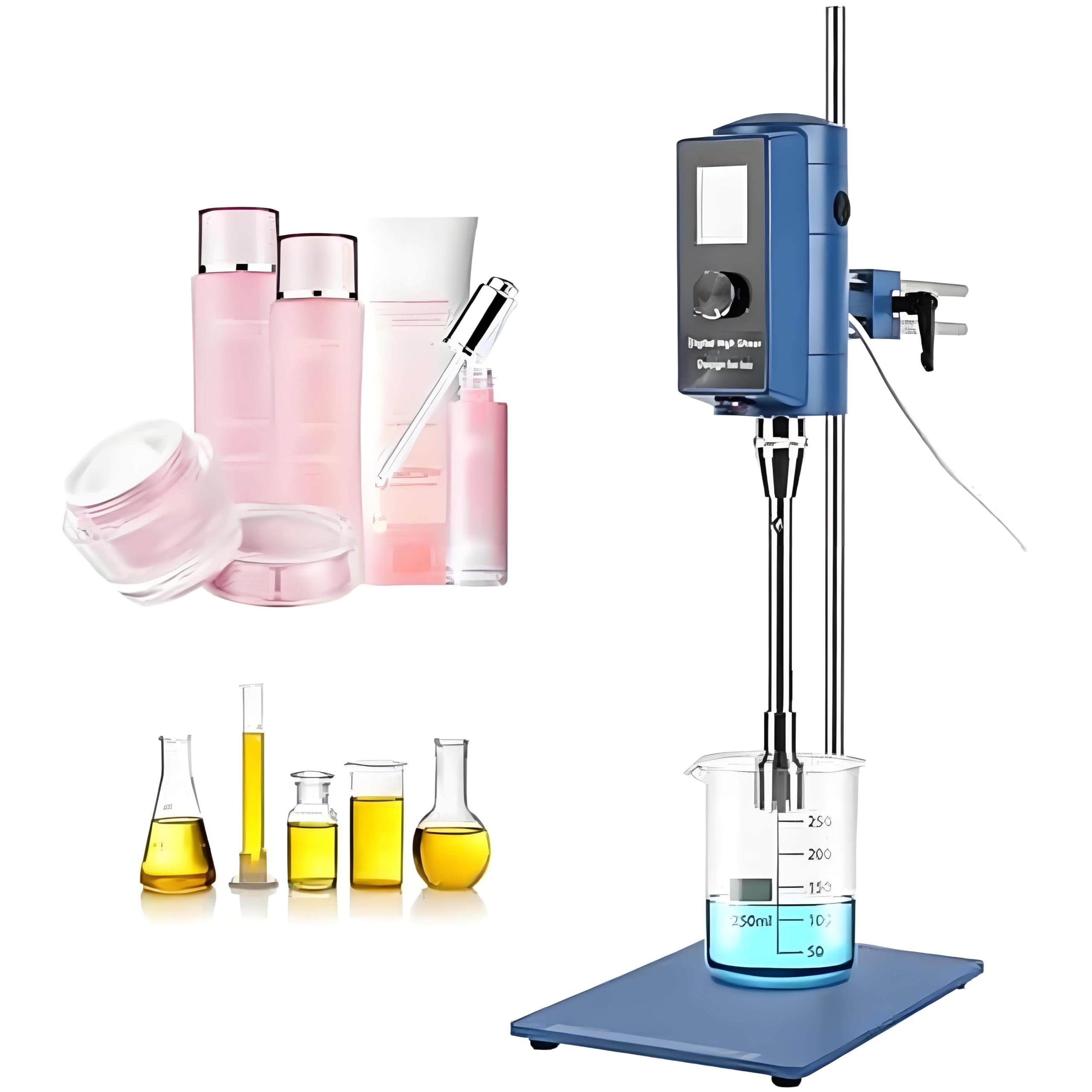 Cyfrowy Emulgator,Homogenizator-Dispergator Wysokiego Prędkości,Zasilanie 220V-60/50Hz,Obudowa PTFE,Używany do Procesów Emulsji Materiałów Dyspersji Cięcia i Homogenizacji 36F