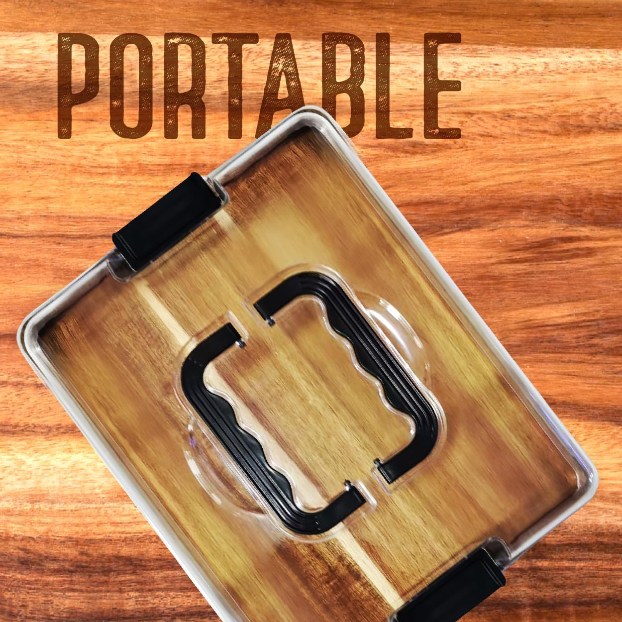 Frank & Curt Acacia Wood Charcuterie Board With Lid 11"x14"