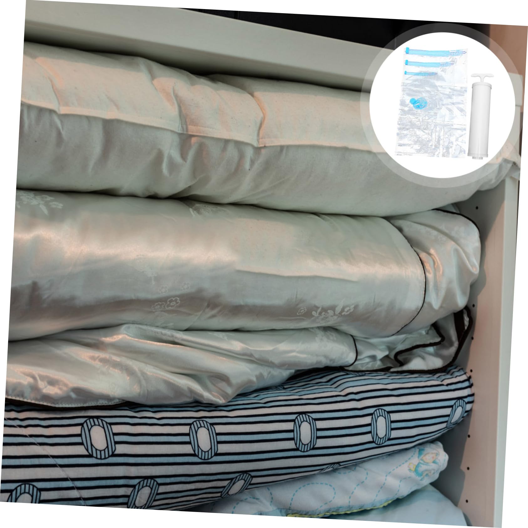 Effiziente Aufbewahrung 10er-pack Vakuum-aufbewahrungsbeutel Handpumpe Wiederverwendbar Für Bettlaken Kleidung Und Reisen Kompaktes Auslaufsicheres
