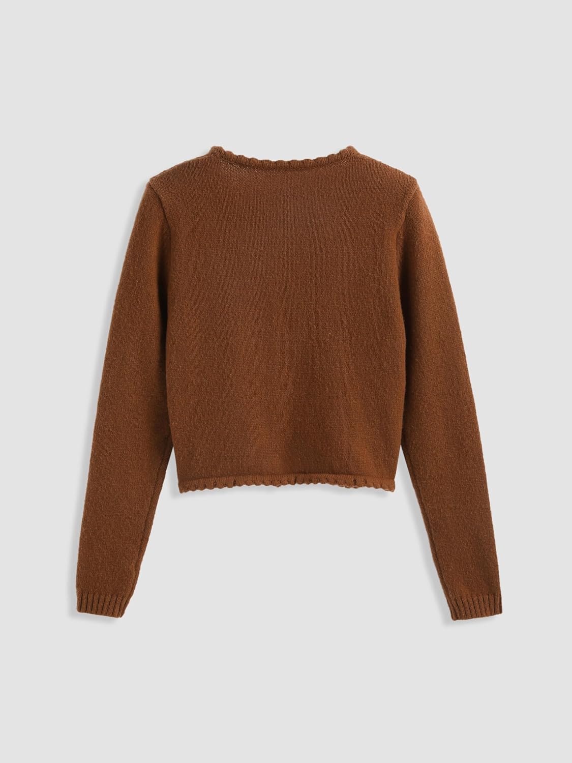 CIDER Floral Embroidery Knotted Cardigan