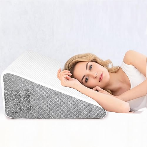 Miniatura 14 de Juego de 4 almohadas ortopédicas de cuña para poscirugía y alivio del dolor, almohada de cuña ajustable para espalda, reflujo ácido, sentarse