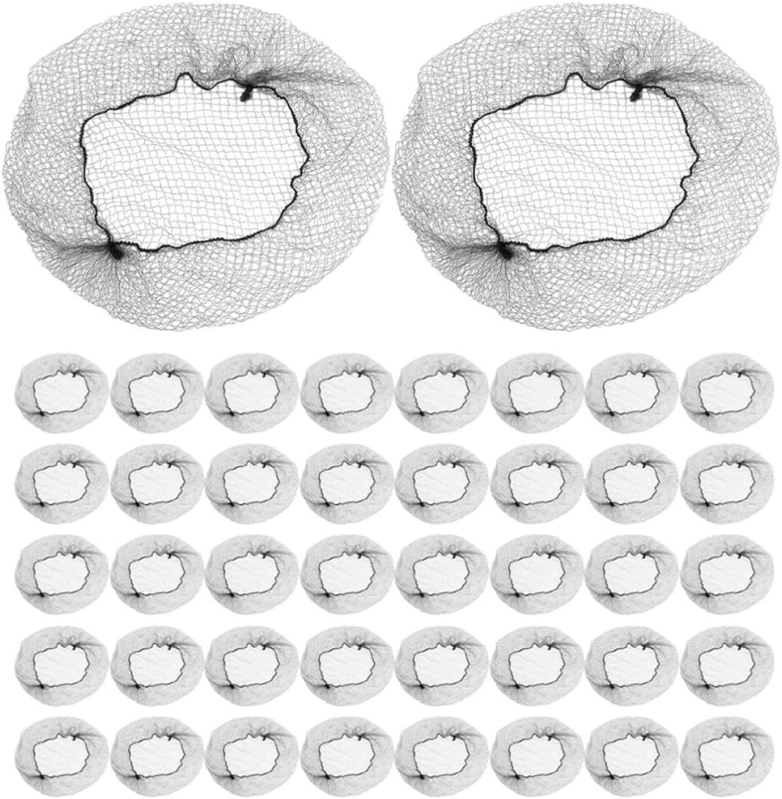 OSALADI Invisible Elastic Hair Nets Black 300pcs for Women and Men Nylon Mesh Hair Bun Covers with Firm Hold and Stretchable Design, for Hairstyling and Dance Performances