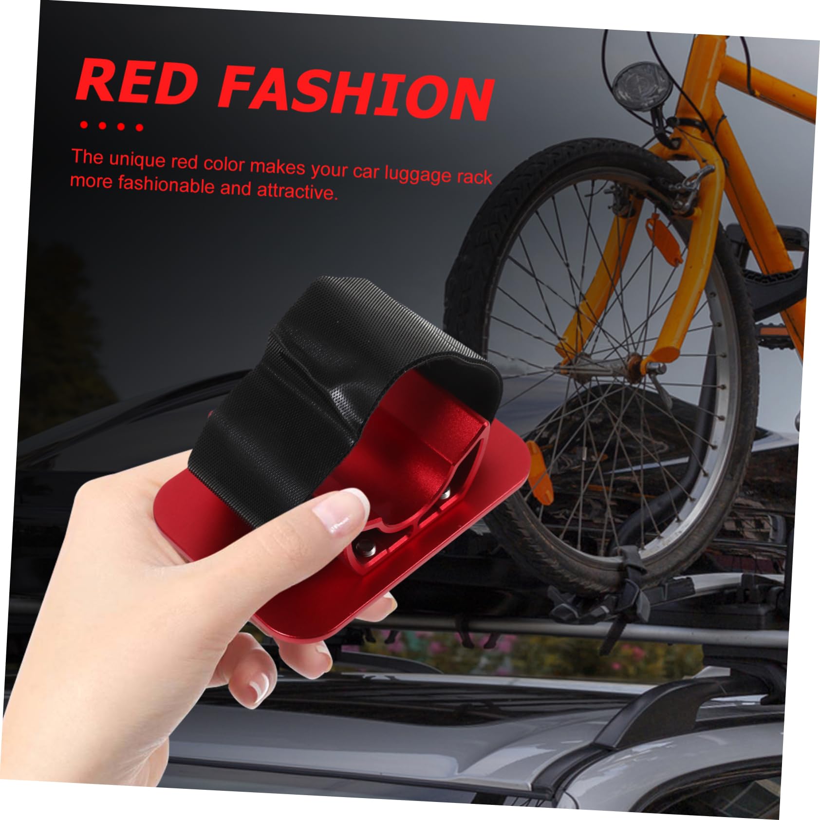 Fahrradträgerhalterung Hinterrad Halter Aus Hochfestem Material Rot Gepäckträger Befestigungsklammer Universell Für Autotransport