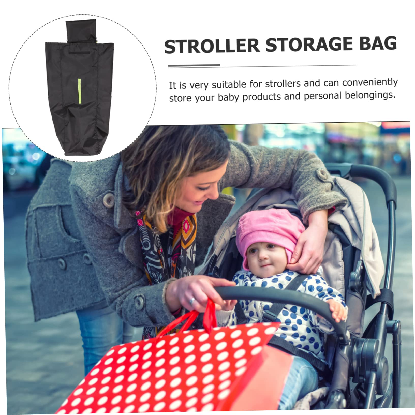 VICASKY Borsa per Passeggino Singolo, Borsa da Viaggio Oxford Nero, Facile da Pulire, Accesso Comodo, per Uso Quotidiano e Viaggio
