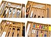Deconox 7 Division Bamboo Spoon Holder – Antibacterial Drawer Organizer | Natural Wood, Stylish and Durable Design