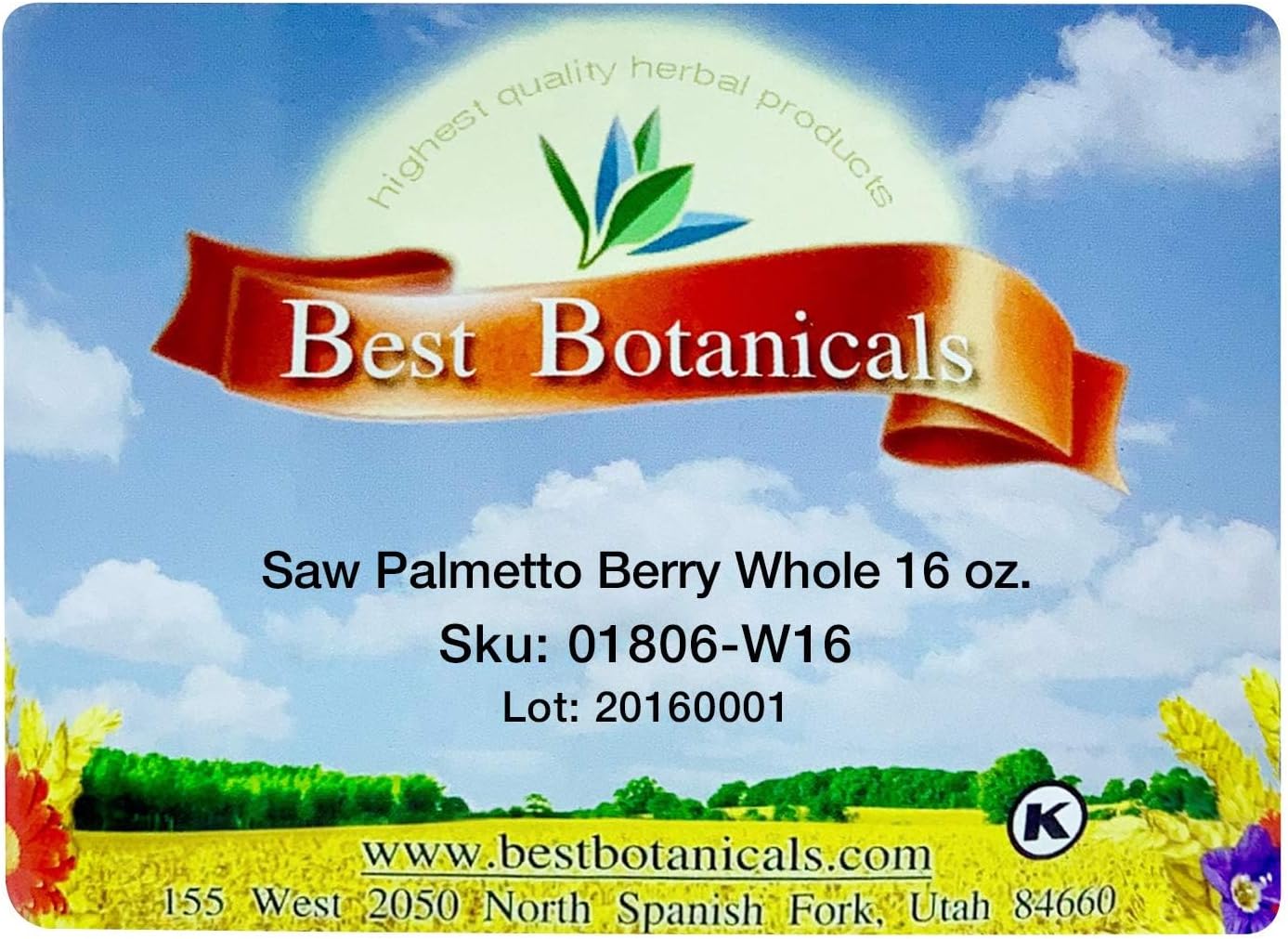 Best Botanicals Saw Palmetto Berry Whole 16 oz.