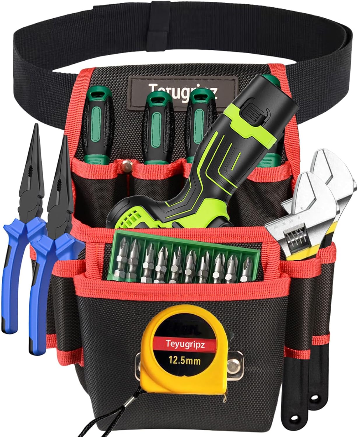 Multi-Function Tool Pouch - Anti-Scratch, Wear-Resistant, Compact | for Auto Repair, Home DIY | with Screwdriver Set & Gloves