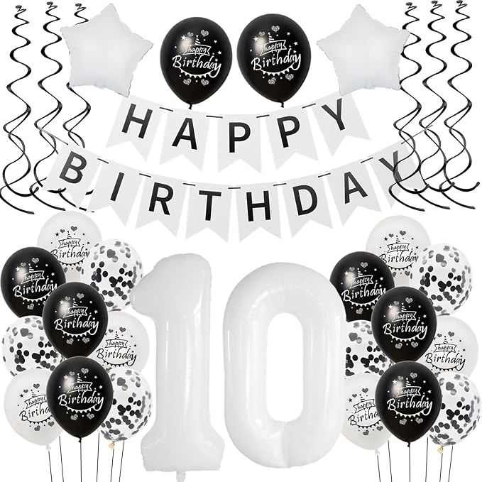 25. Geburtstag Deko-Set In Rot & Schwarz – Mit Riesenzahl „25“, Girlanden, Ballons & Tortendeko (32 Zoll Folienballon Inklusive)