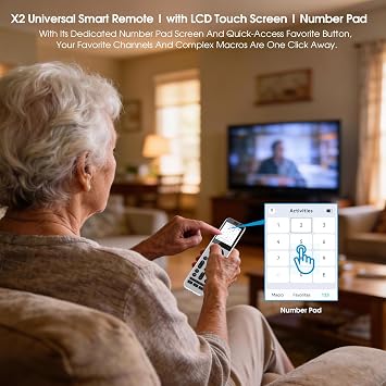 SofaBaton X2 Universal Remote Control with Touch Screen and Hub, All-in-One Smart Remote with Charging Dock & Custom APP, One-Touch Activities, Works with Alexa, Google Assistant & Home Assistant