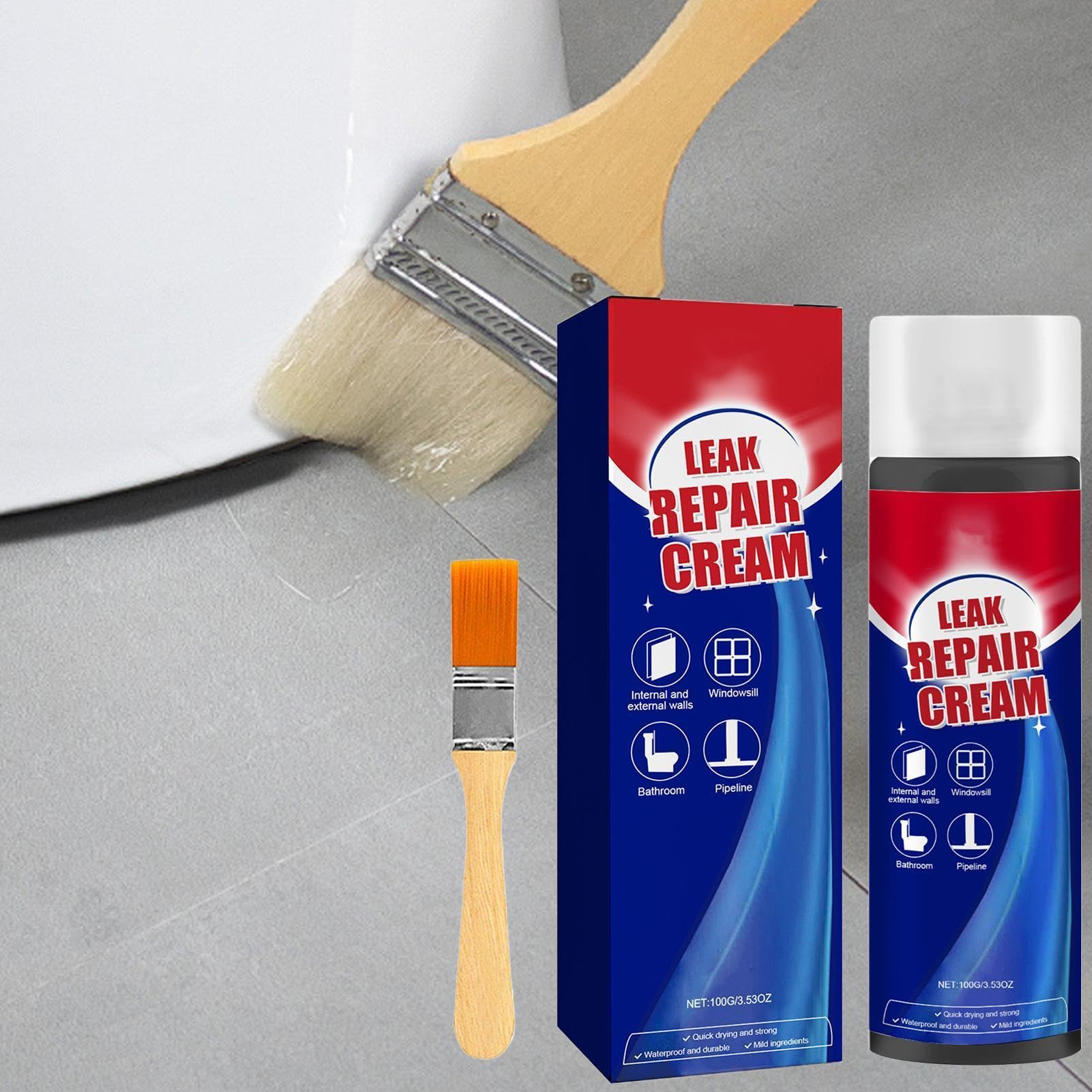 Uszczelniacz w sprayu, nieprzeciekająca naprawa płynów spray, 100 ml, wodoodporna formuła szybkiego suszenia, długotrwałe rozwiązanie uszczelniające do ścian dachowych Rama okienna betonowa pęknięcia