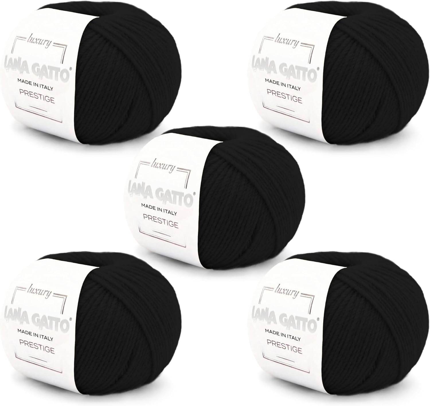 2-Pack 100% Cashmere Yarn for Knitting and Crochet, Lana Gatto Luxury Prestige Line, 50 gr. 150 mt, 1.8 oz 164 yds (Blue - 13993, 2)