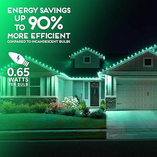 Miniatura 2 de Iluminación para fiestas. Repuesto de foco para luces de navidad de LED facetado C9 para tomas E17, nivel comercial con ahorro de energía. Focos