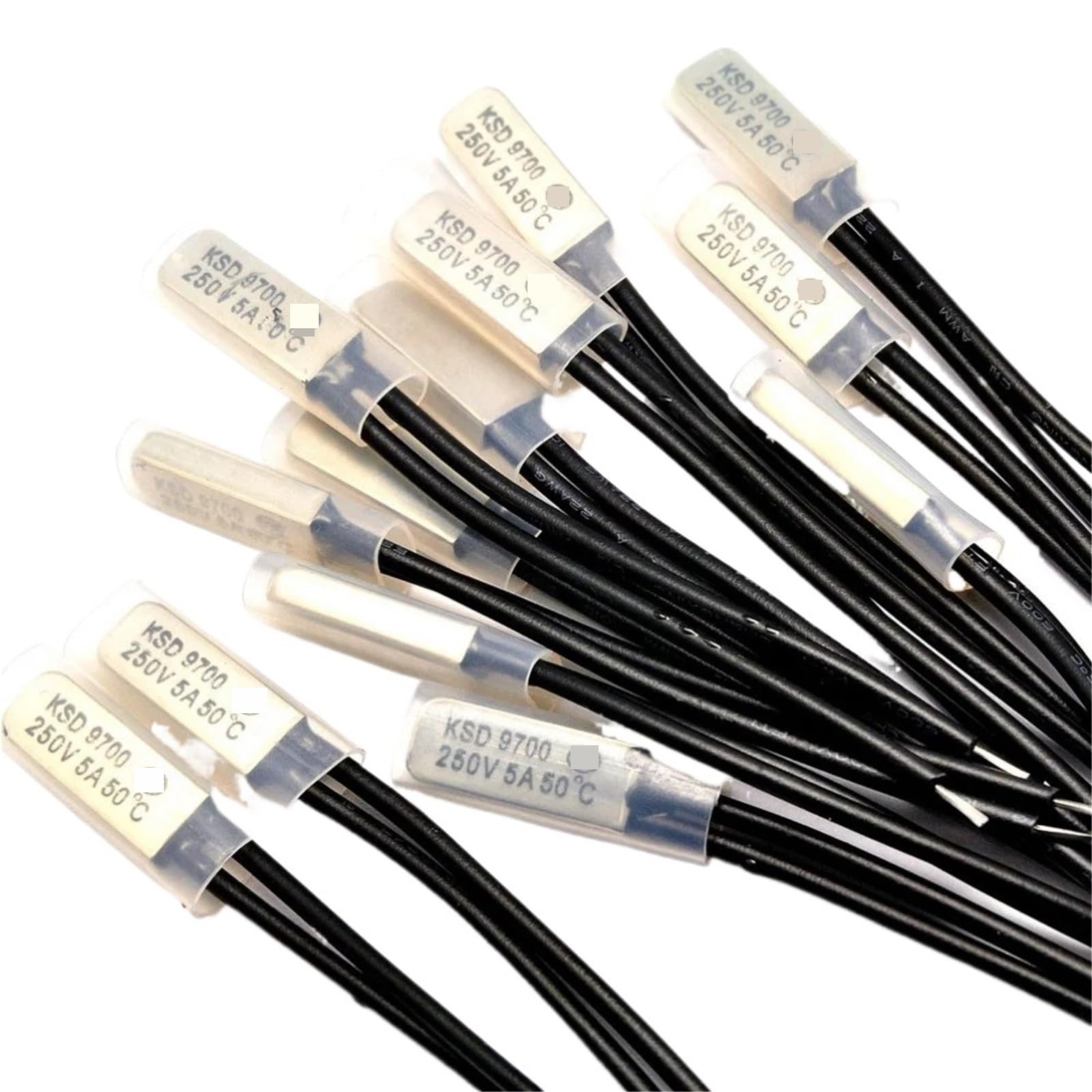 10pcs 250V 5A Plastic Temperature Switch Thermostat 35C-120C Degree NO Normal Open KSD9700(35C)