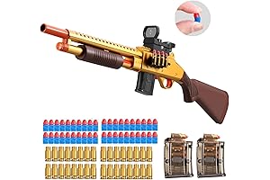 Pump Shotgun Toy with Realistic Shotgun Barrel, Ejecting Shells, and Foam Blaster:...