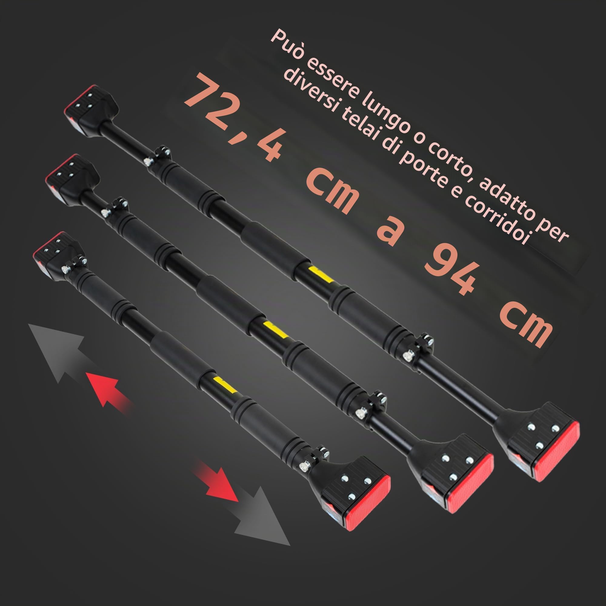 leikefitness Pull-Up Bar For Door Frame Chin Up Bar Upper Body Workout Adjustable Portable Training Pull-Up Bars Bars without Screw - Adjustable Width Locking Mechanism