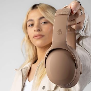 Skullcandy Crusher Evo kablosuz Bluetooth kulaklık, çok duyusal baslı, gürültü izolasyonlu kulak üstü uyum, 40 saate kadar pil, iPhone Android için mikrofon - astar