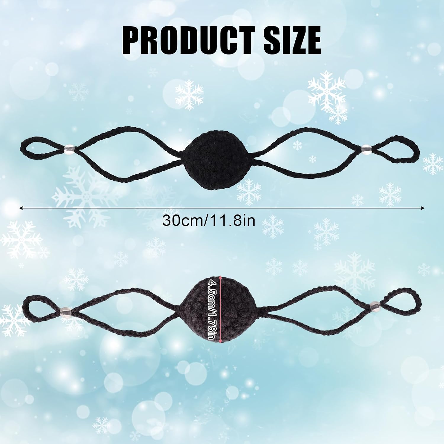 lasuroa 2pcs Winter Nose Warmers, Crochet Nose Covers for Cold Weather Windproof & Cozy Protector Outdoor Ski