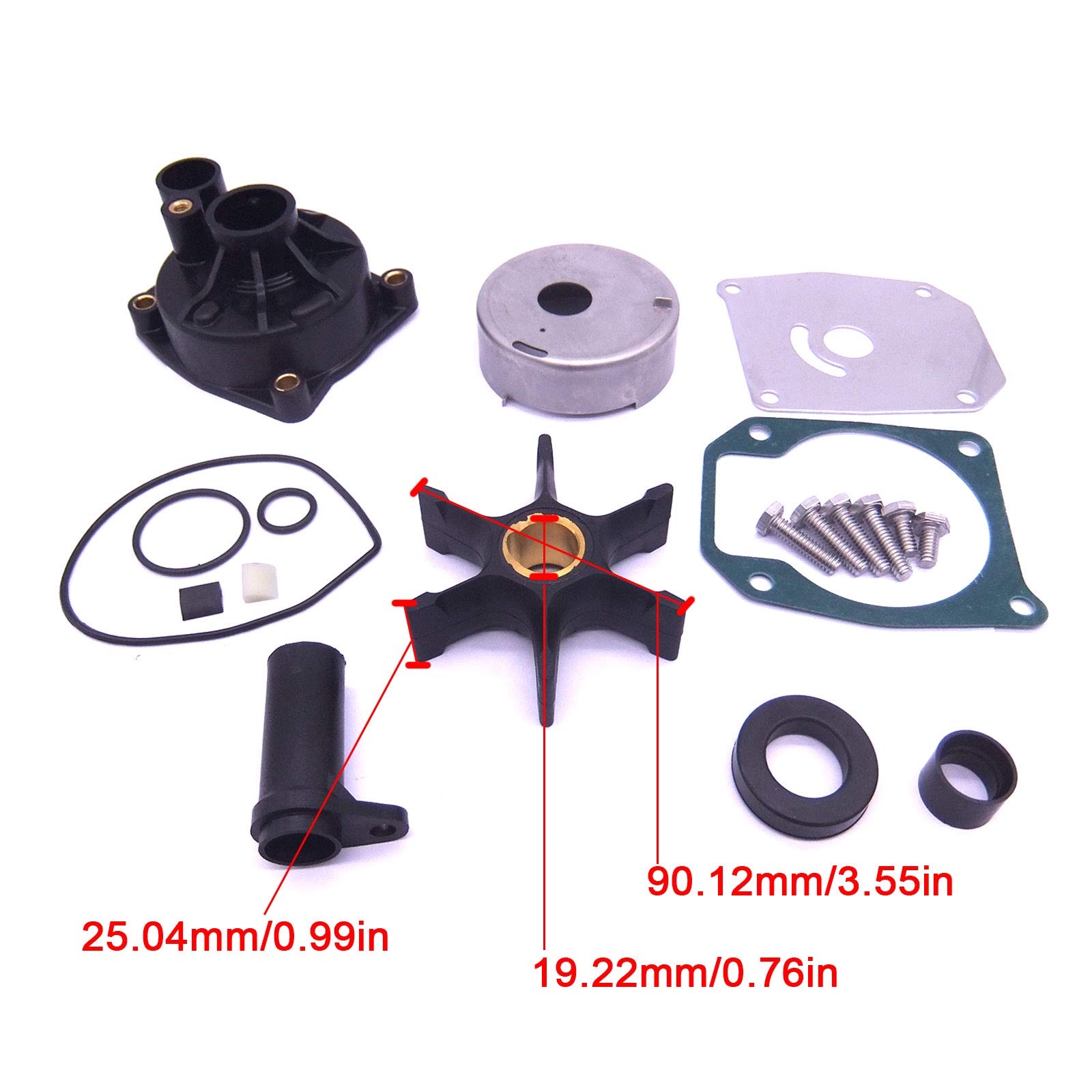Water Pump Impeller Kit 5000308 For Johnson Evinrude Outboard 40 - Foto 10