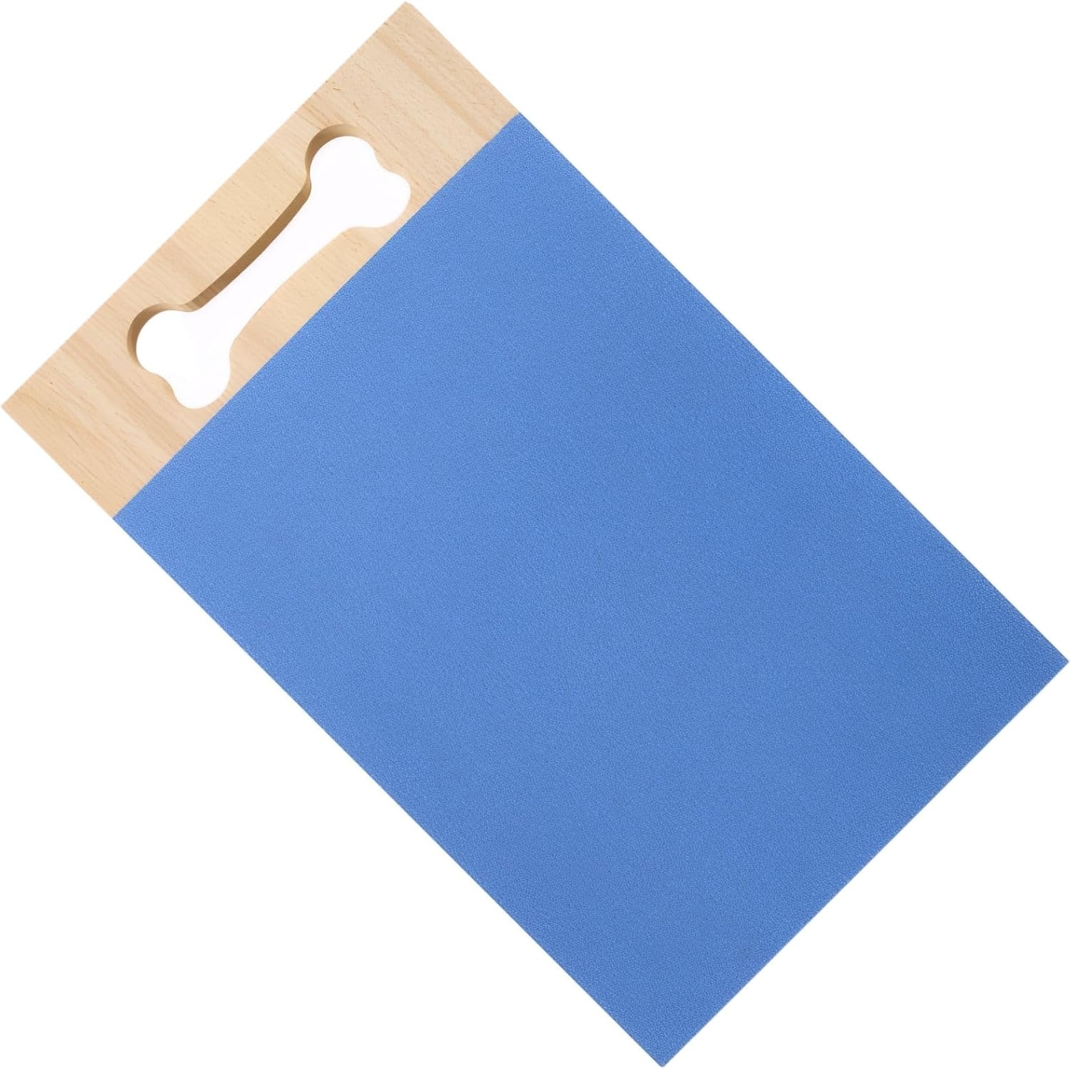 Dog Board for Nail Grinding and Scratching, Wooden Surface with Bone Handle for Claw Maintenance and Furniture Care