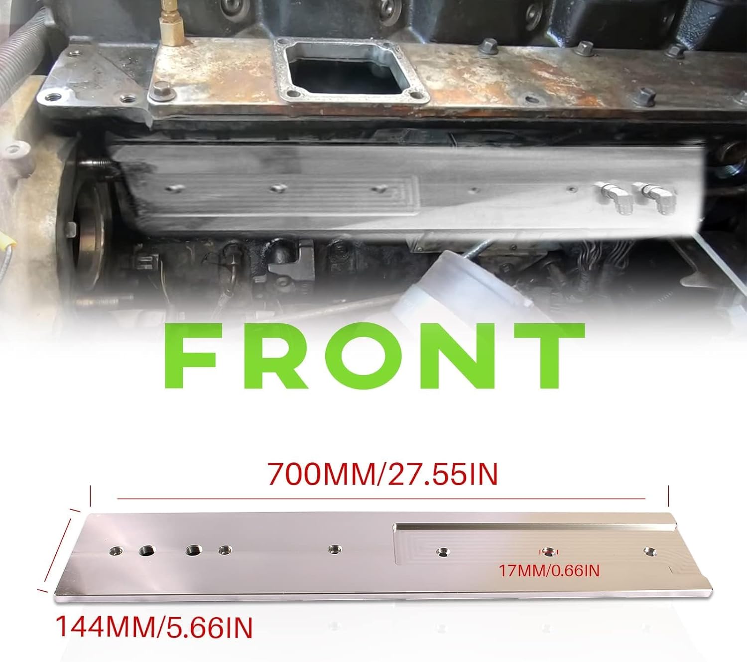 1PC Billet Aluminum Tappet Cover Compatible with Cummins Diesel 5.9L 12V 24V 1989-2002 VE44 P7100 Pumps HTRACING