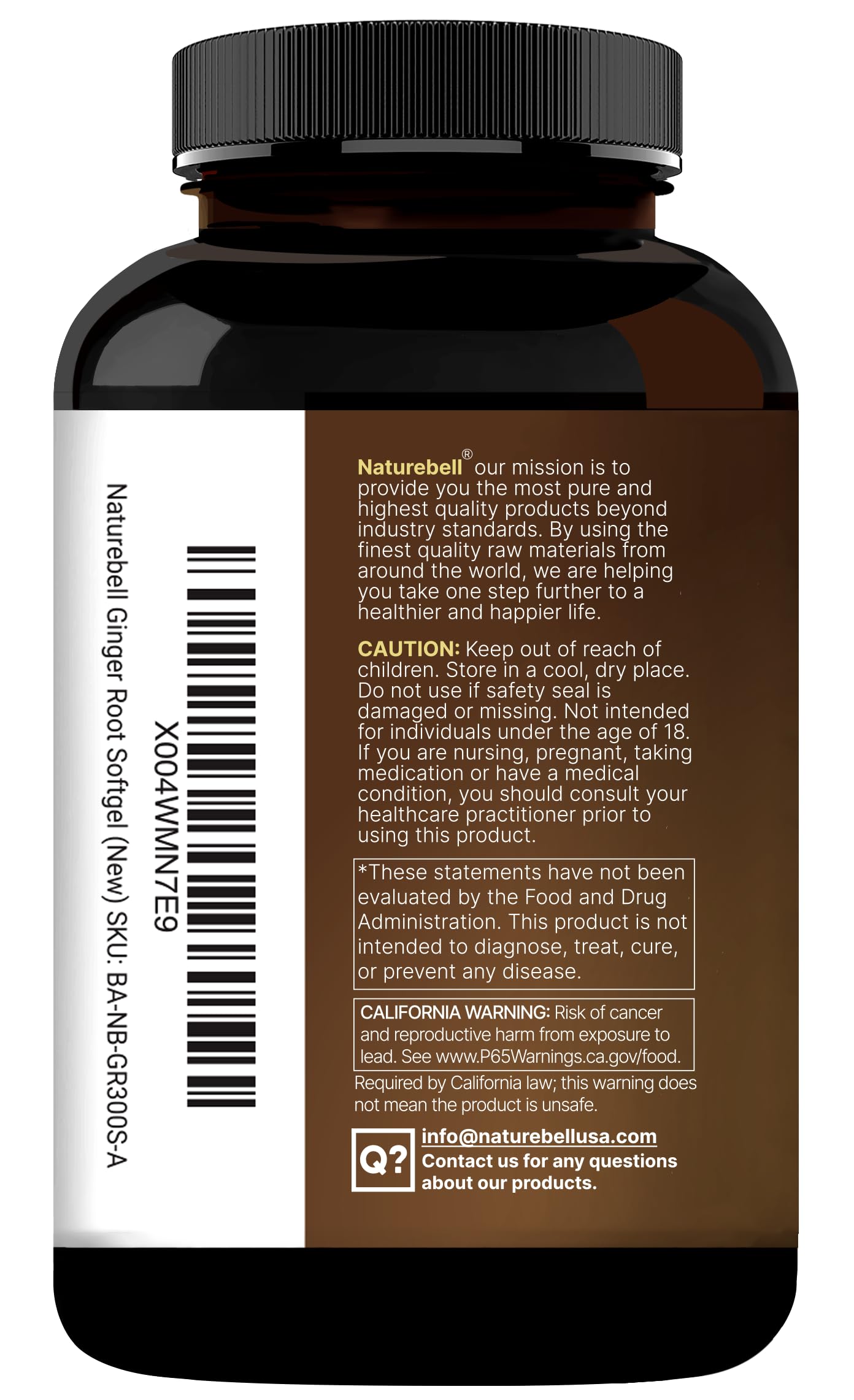 NatureBell Ginger Root Extract with MCT Oil – 300 Softgels | Ginger Supplement for Daily Use | 5-Month Supply | Non-GMO, Gluten Free — Amazon image 8