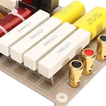 2 Way Crossover Filters, 800W Audio Crossover Filter, Treble Bass Frequency Divider for DIY Speaker, HiFi Speaker, Home Audio