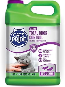Cat's Pride Fresh and Light Multi-Cat Premium Clumping Litter Jug, 15-Pound