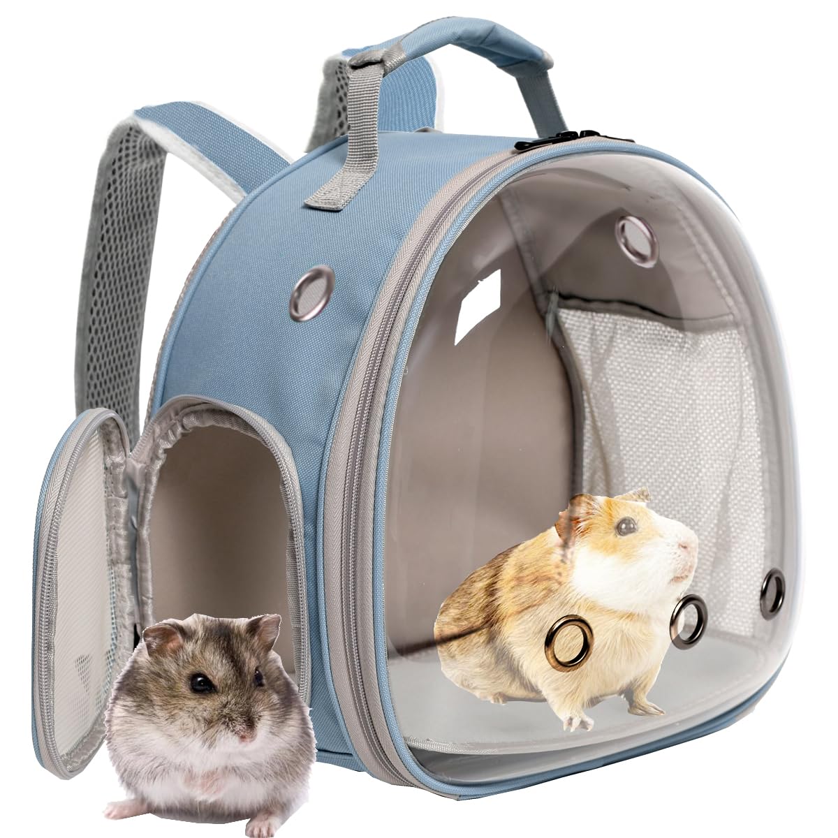 Bearded Dragon Backpack Carrier,Reptile Portable Backpack Carrier,Space Capsule Clear Bubble Window Travel Backpack for Lizard Travel,Guinea Pig,