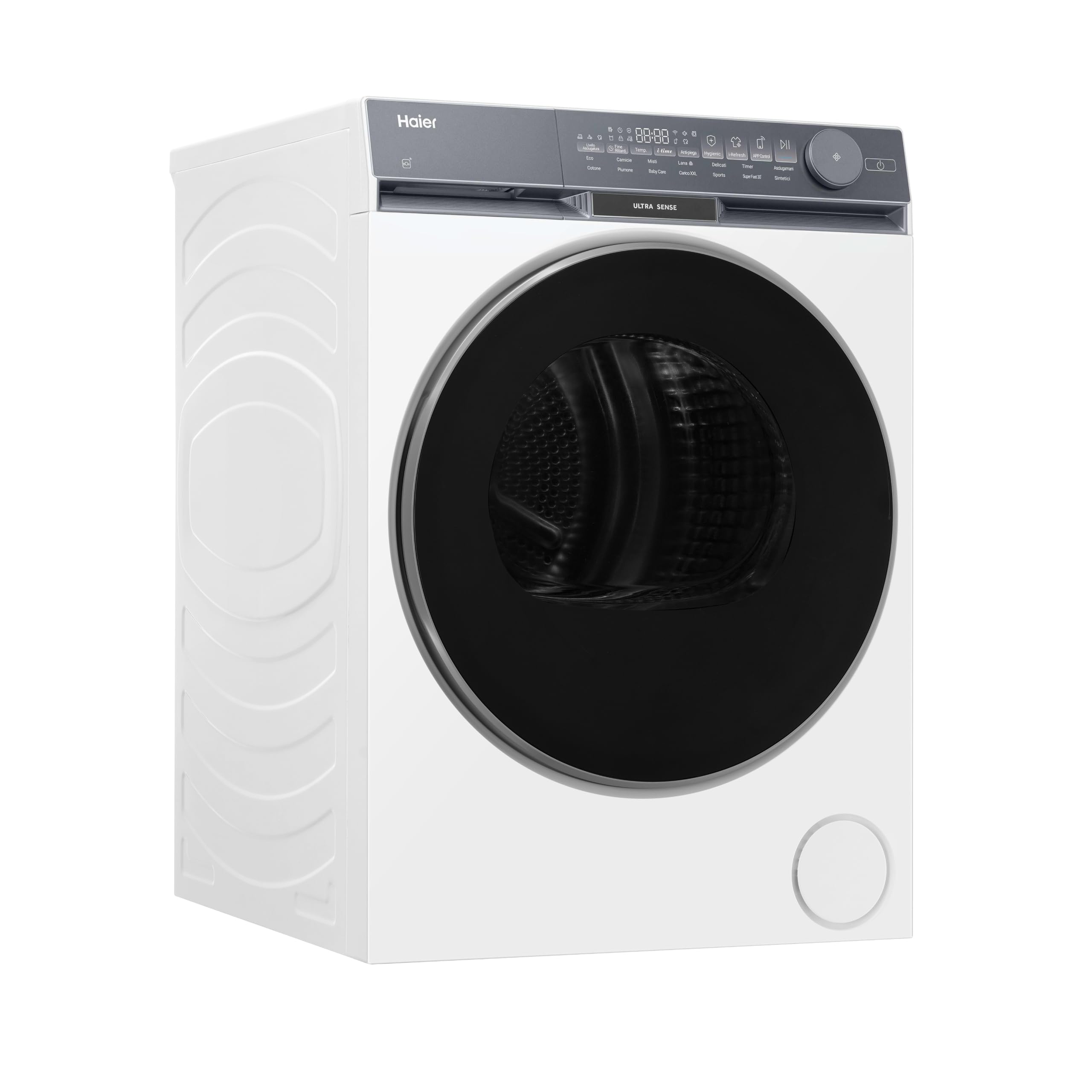 Haier X Serie 9 Asciugatrice 9 Kg a Pompa di Calore, Libera Installazione, Classe C, Ultra Sense 3D Tech, Ultra Reverse Drum, Wi-Fi e App hOn, Filtro 3in1, 84.5x59.5x68.4 cm, Bianca – HD90-CQ387U1-IT