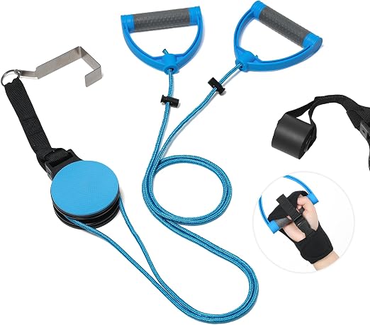 Produktbild von VEOIRXU Schulter-Seilzug Für Physio & Reha – Einfaches Tür-Kit Mit Griffen, Für Zu Hause
