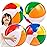 JOYIN 4-Pack 20 Beach Balls - Large Rainbow Beach Ball Inflatable Pool Toys for Party Supplies Decorations, Adults Kids Birthday Luau Summer Beach Water Games Beachball Party Favors