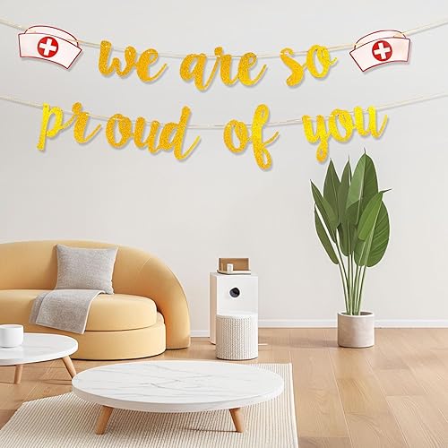 Miniatura 4 de We Are So Pround Of You - Cartel de graduación de enfermera, personal médico, enfermera, fiesta de jubilación, fiesta de cumpleaños, fiesta de