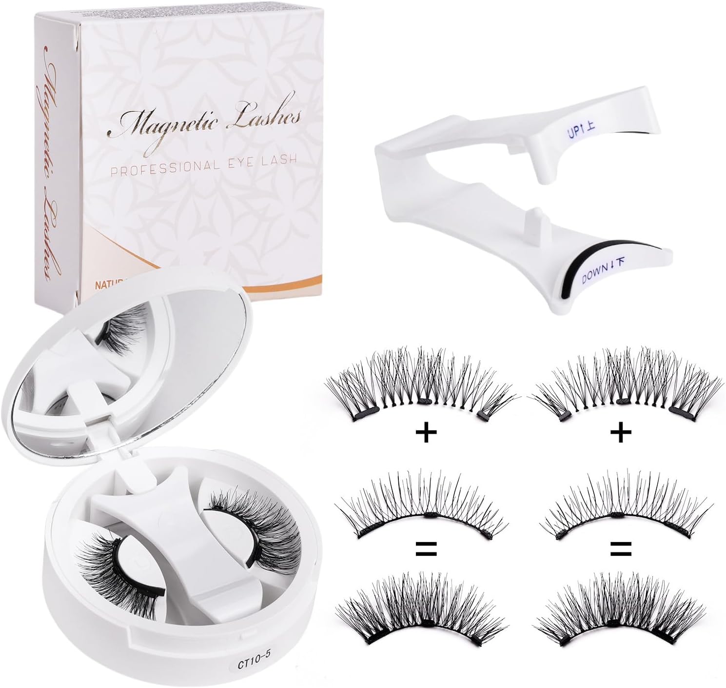 AYNKH Magnetic Eyelashes, Reusable Magnetic Eyelashes, Natural Look, Comfortable, No Glue Needed, False Eyelashes for Women AYNKH Magnetic Eyelashes, Reusable Magnetic Eyelashes, Natural Look, Comfortable, No Glue Needed, False Eyelashes for Women
