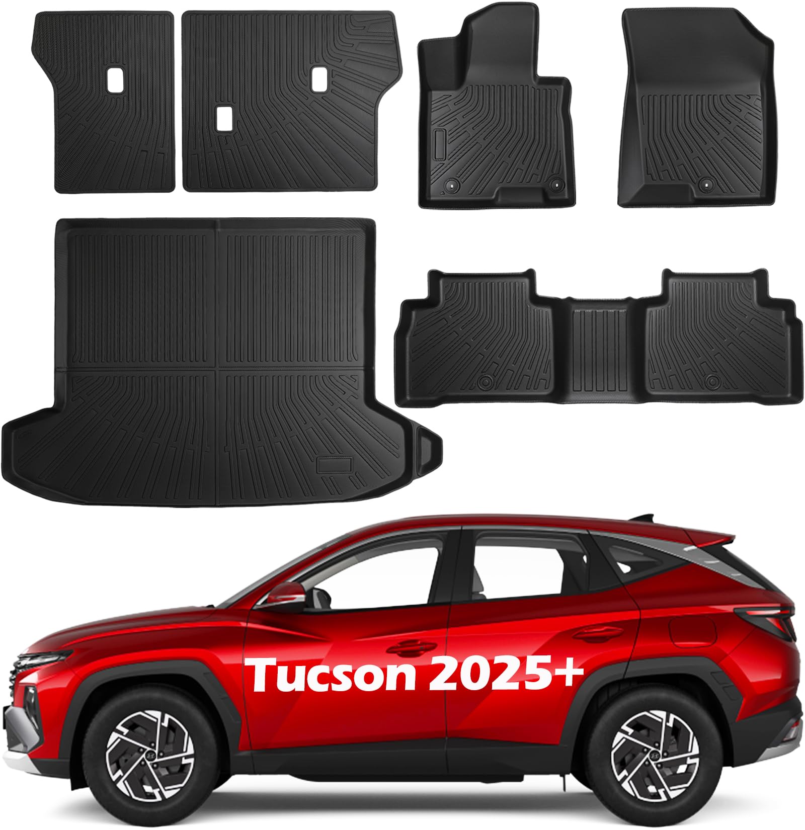 floor mats for hyundai tucson all weather carpet cargo liners anti slip carpet pad odorless interior accessories trunk cover matt durable tpe backrest protector rubber full set