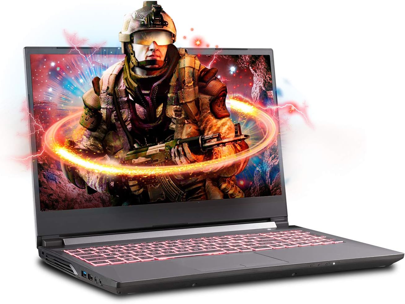 Sager NP6854 15.6 Inches Thin Bezel FHD IPS Gaming Laptop, Intel Core i5-9300H, GTX 1050 3GB DDR5, 16GB RAM, 240GB M.2 SSD 1TB HDD, Windows 10 Home