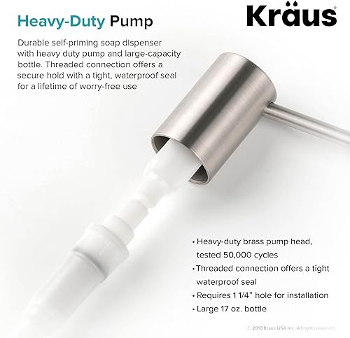 Miniatura 3 de Dispensador de jabón y loción para cocina Kraus en acero inoxidable, KSD-43SS