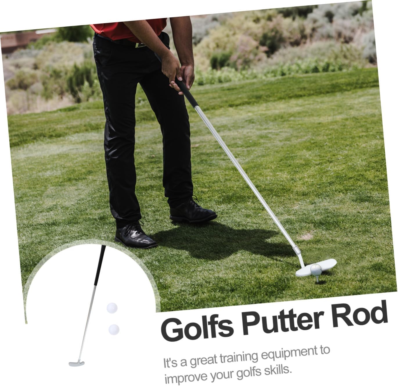 1set Detachable Golf Putter Section Rod Practice Putter for Beginners Enthusiasts Sturdy Easy to Install Portable Design for Training