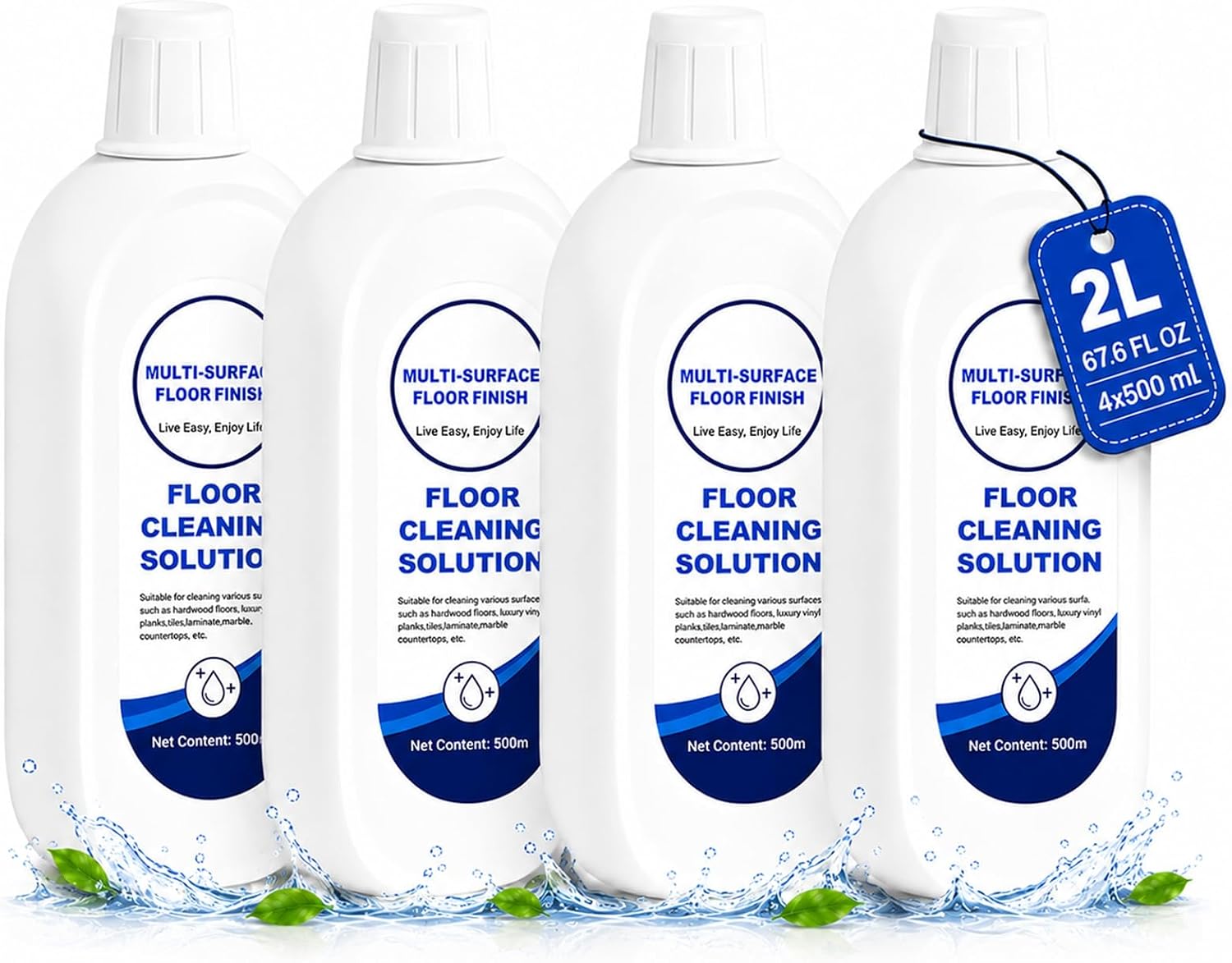 Floor Cleaning Solution Compatible With Tineco Wet & Dry Vacuum Mop | Fresh Scent For Tineco Cleaning Solution Deodorizing & Cleaning For Hard Floors,Floor Cleaner, Pet & Child Friendly 2L