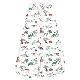 Hudson Baby Unisex Baby Cotton Wearable Sleeping Bag, Sack, Blanket, Boy Dino World Sleeveless, 12-18 Months