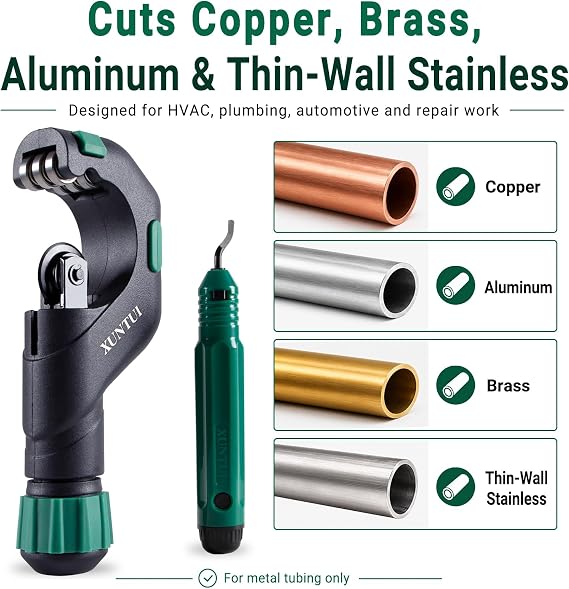 Copper Pipe Cutter, 3/16-2 OD Tubing Cutter Kit