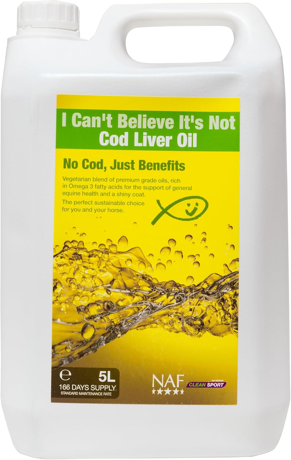 I Can't Believe It's Not Cog Liver Oil, Horse Feed Supplement, NAF, 5L