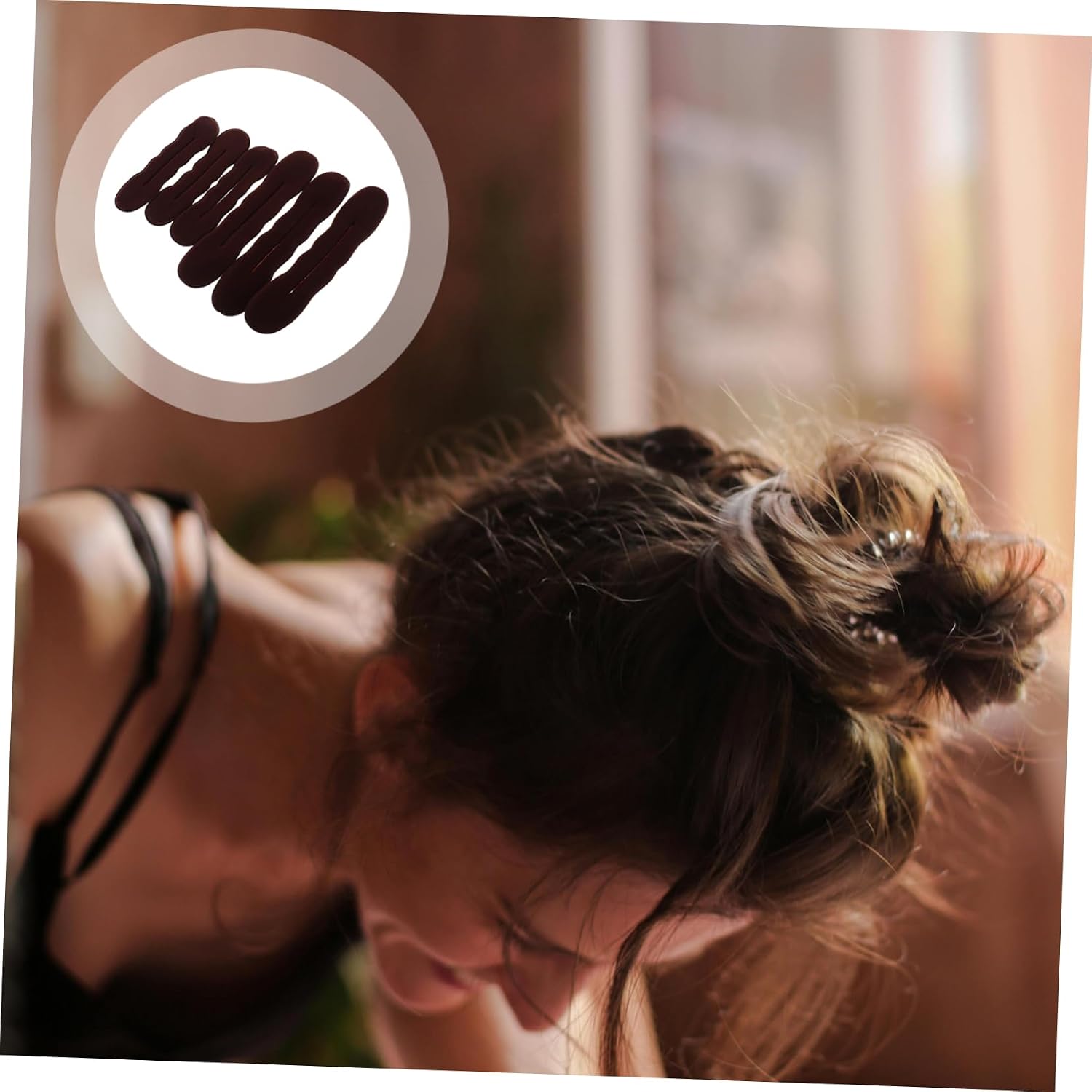 Mikinona 6pcs Lazy Bun Maker Reusable Hair Bun Maker Tools for Women for Easy Updos for Daily Use Parties Weddings Lightweight Water-resistant Design