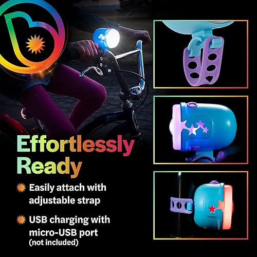 Miniatura 6 de Brightz RideBrightz - Juego de faros delanteros y luces traseras LED para niños, sé fresco y seguro - 75 lúmenes, distancia de haz de 100 pies -