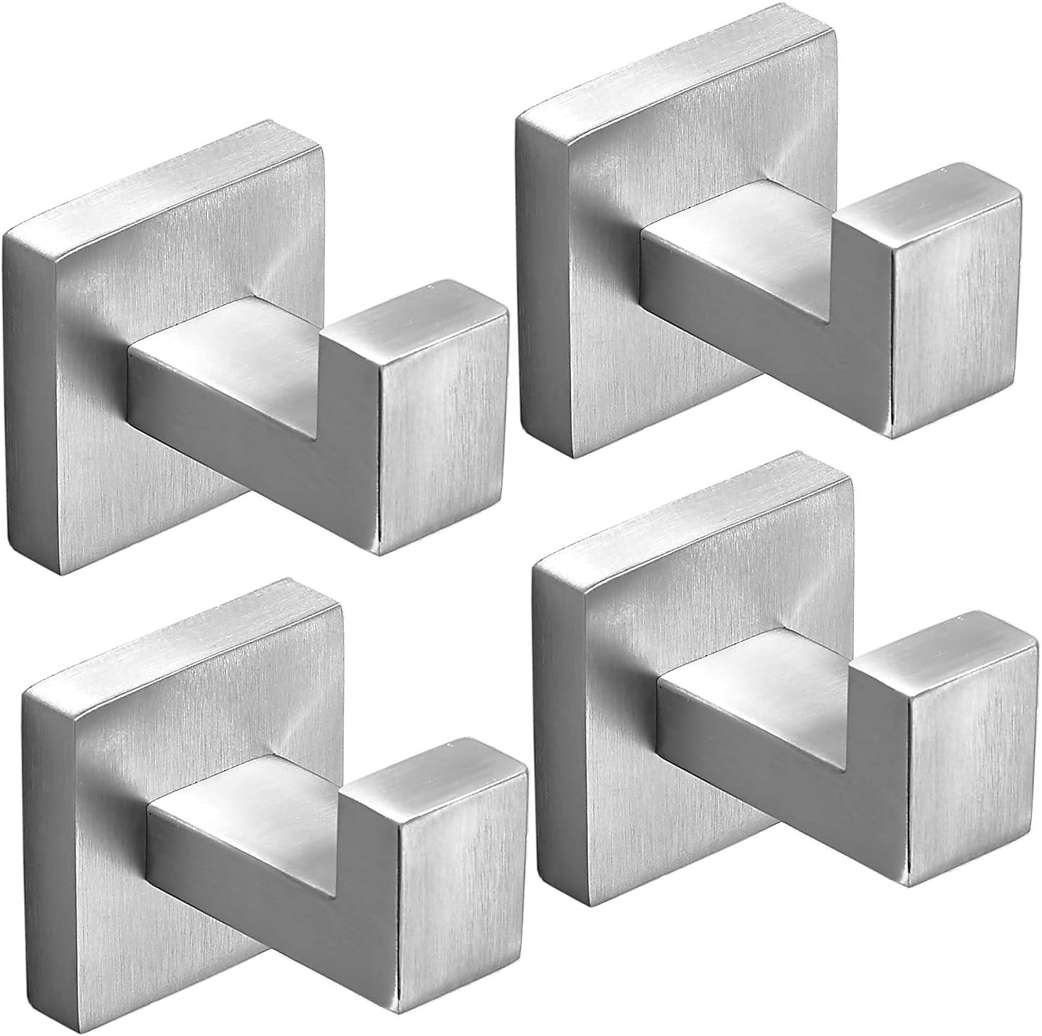 Hiendure 4 Pack Matte Black Robe Hook Wall-Mounted Towel Hook Coat Hanger for Bathroom Bedroom Kitchen : Tools & Home Improvement