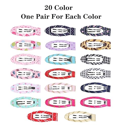 Miniatura 2 de Paquete de 40 pinzas para el pelo antideslizantes de 2 pulgadas con broches envueltos en cinta para niñas, niños y mujeres, accesorios (40 unidades