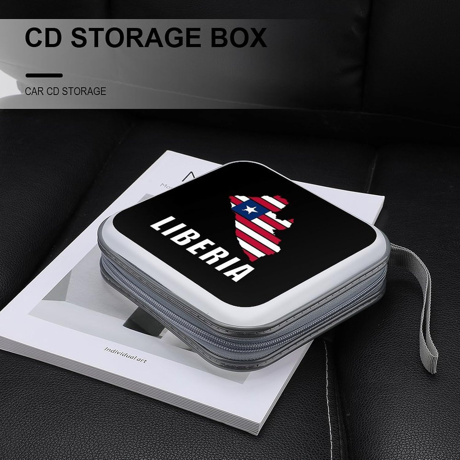 Liberia Map Flag CD Case Wallet Portable DVD Holder Organizer Box image 5